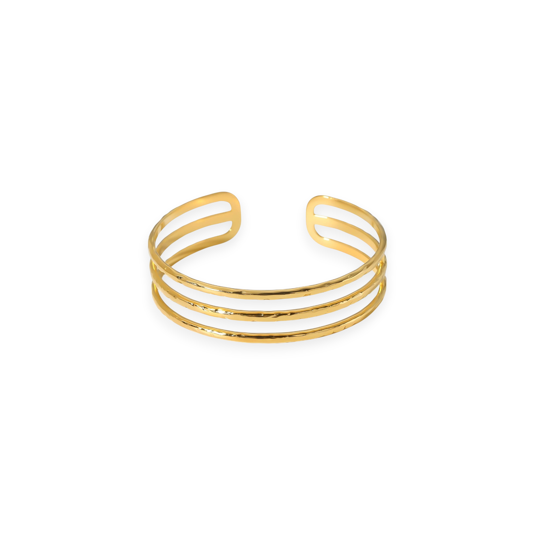 Triple Band Open Bangle