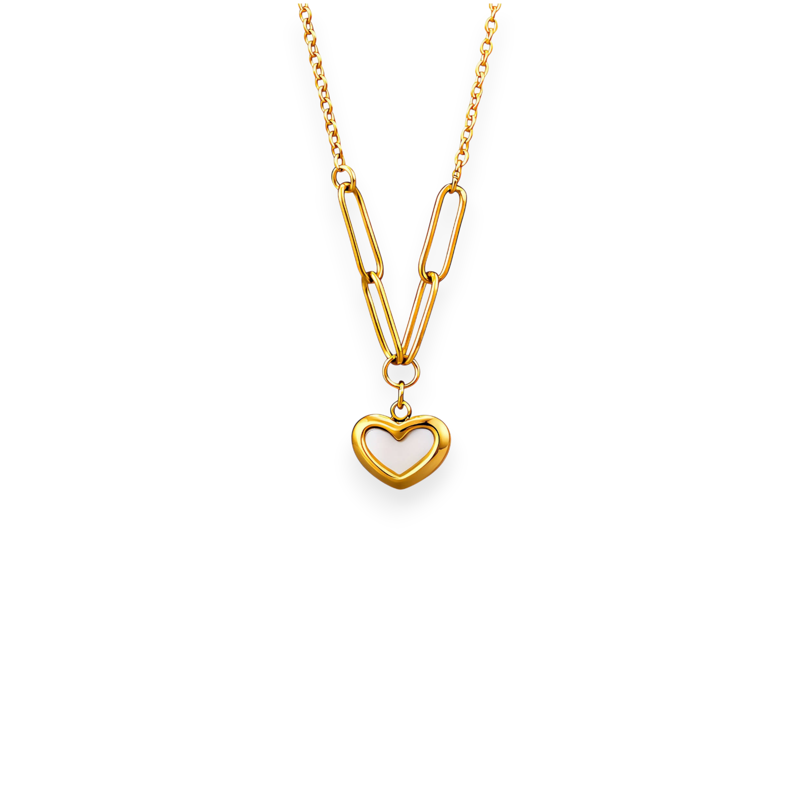 Heart Paperclip Necklace