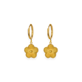 Flower Huggie Hoops
