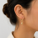 Seashell Huggie Hoops