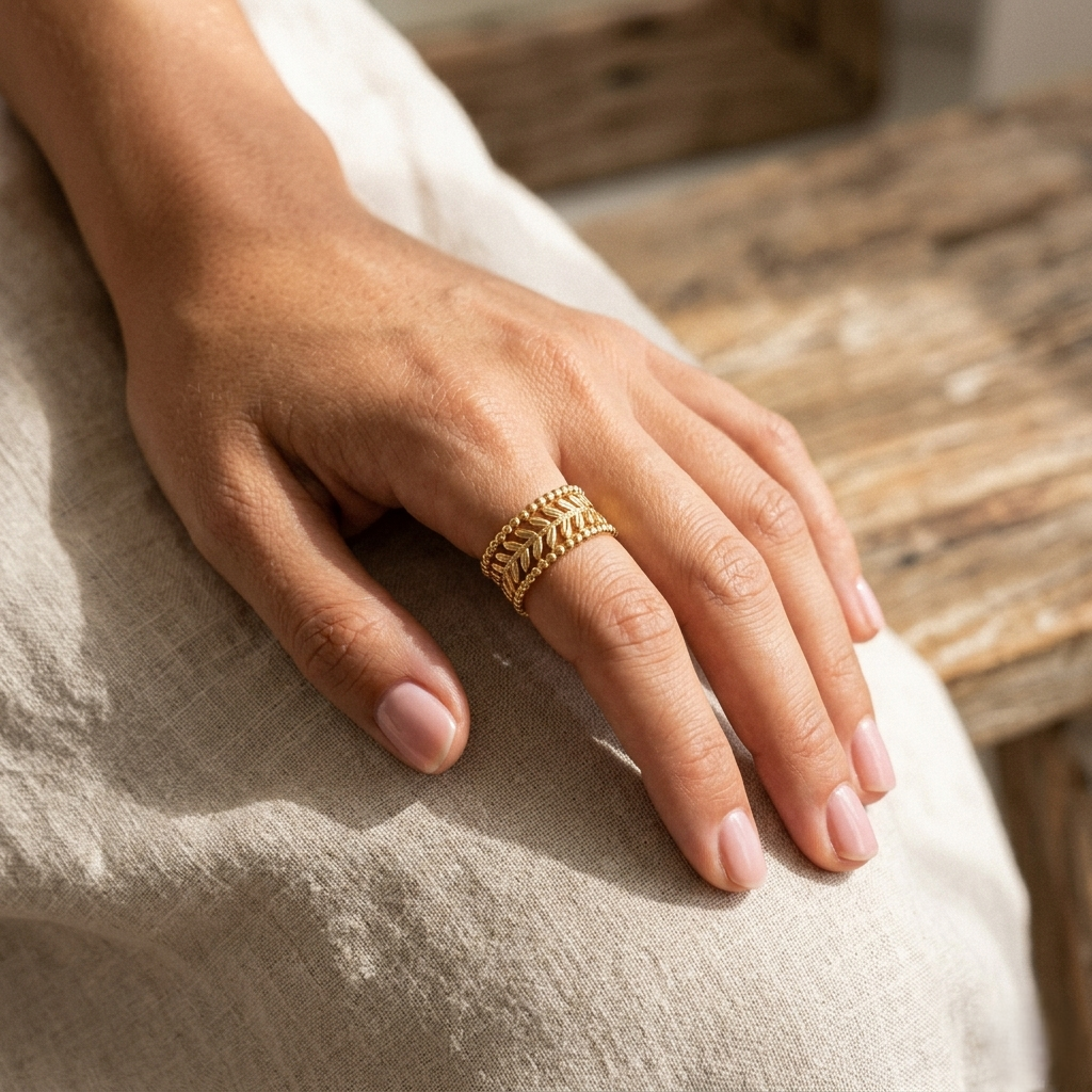 Openwork Leaf Ring