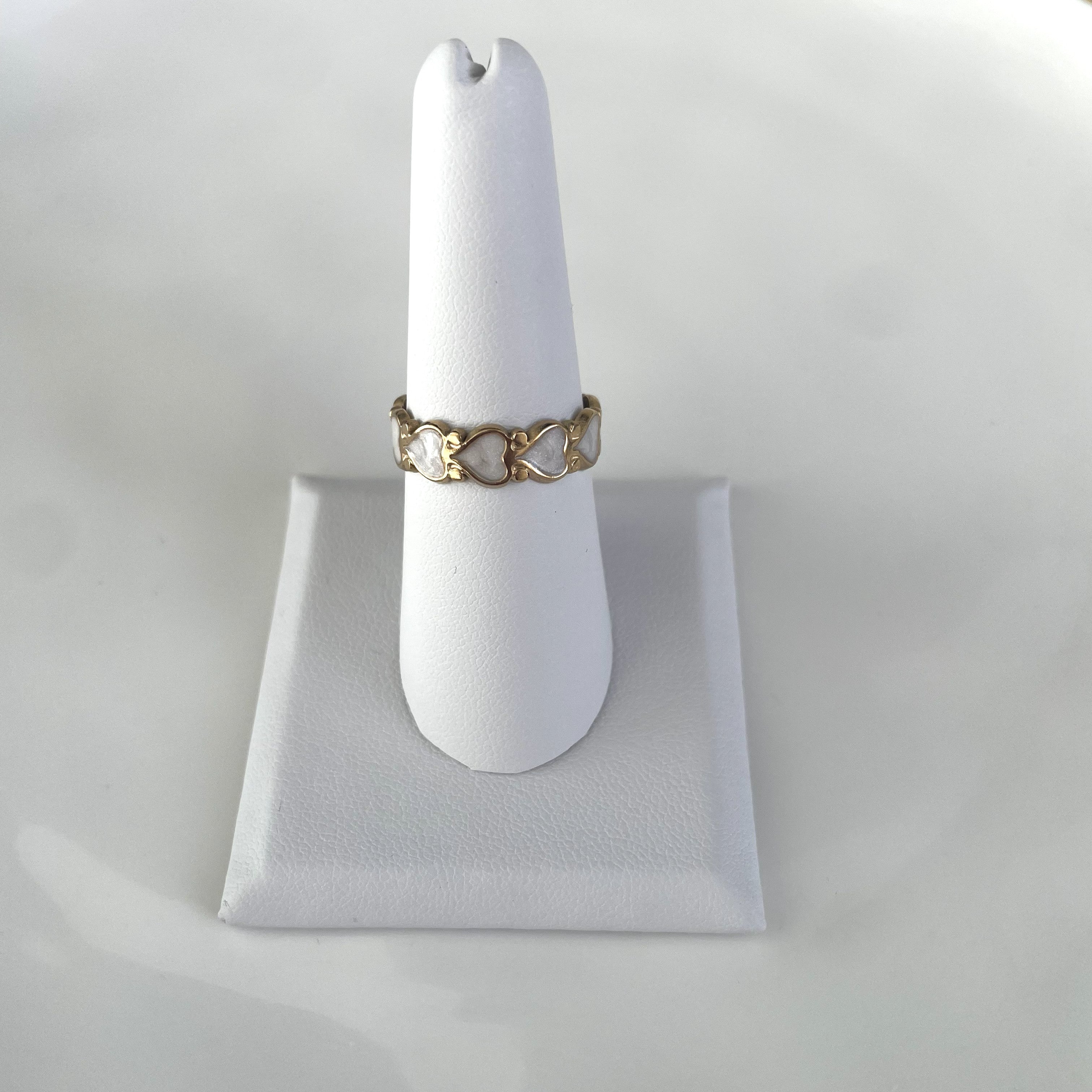 White Heart Ring