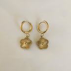 Flower Huggie Hoops
