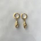Seashell Huggie Hoops